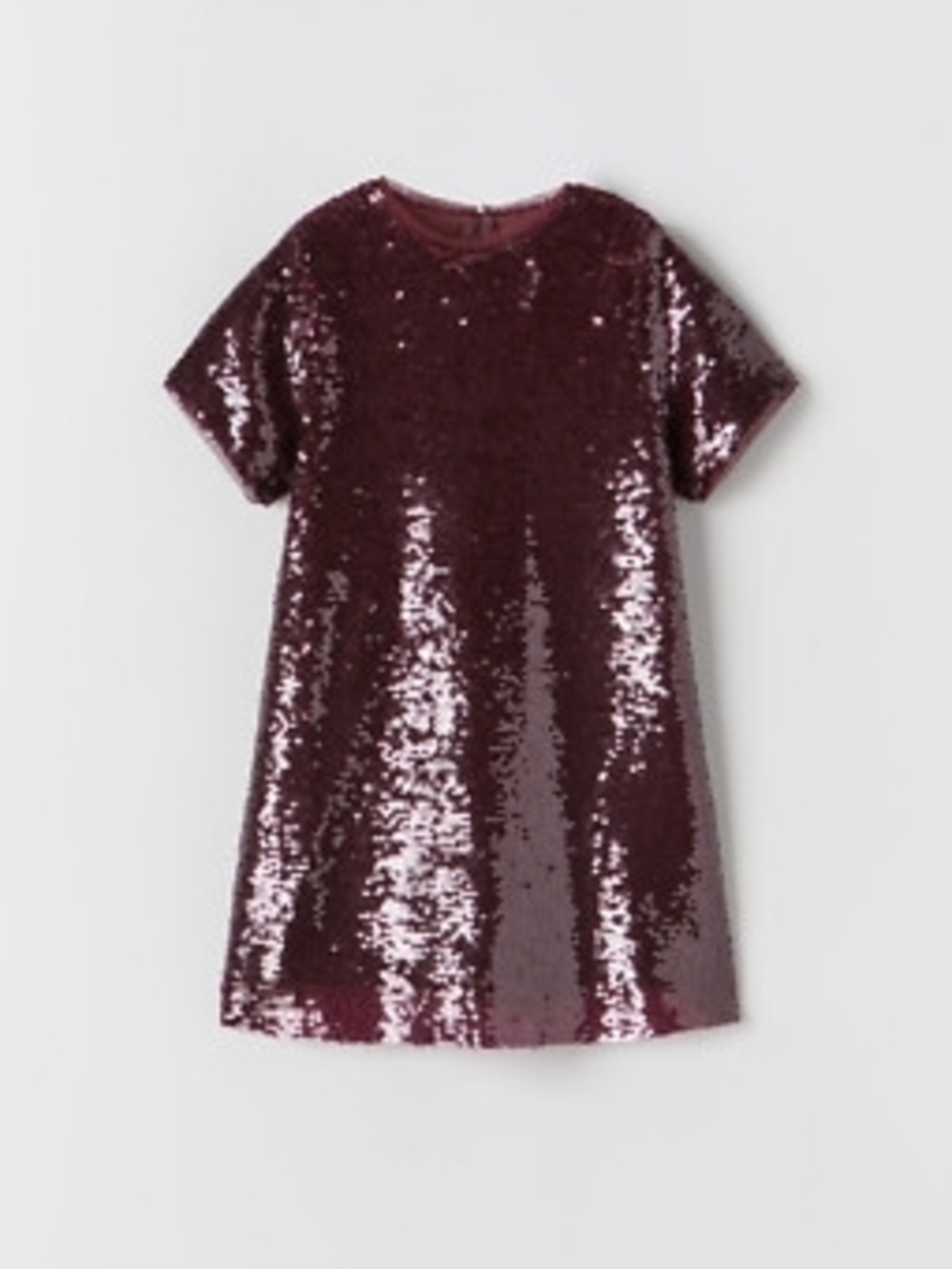 Zara NWT Girls Burgundy Sequin Dress
